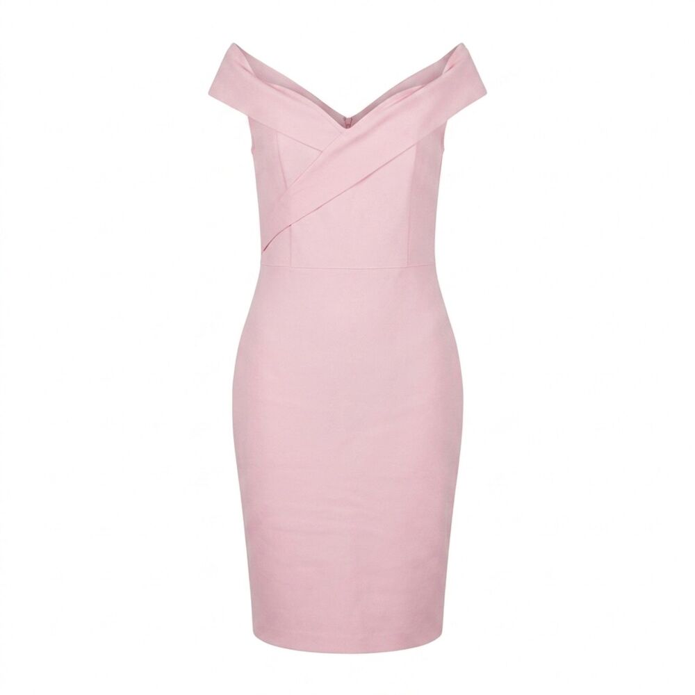 Fashion Nova Pink Off-The-Shoulder Crossover Sweetheart Bodycon Dress Size XL